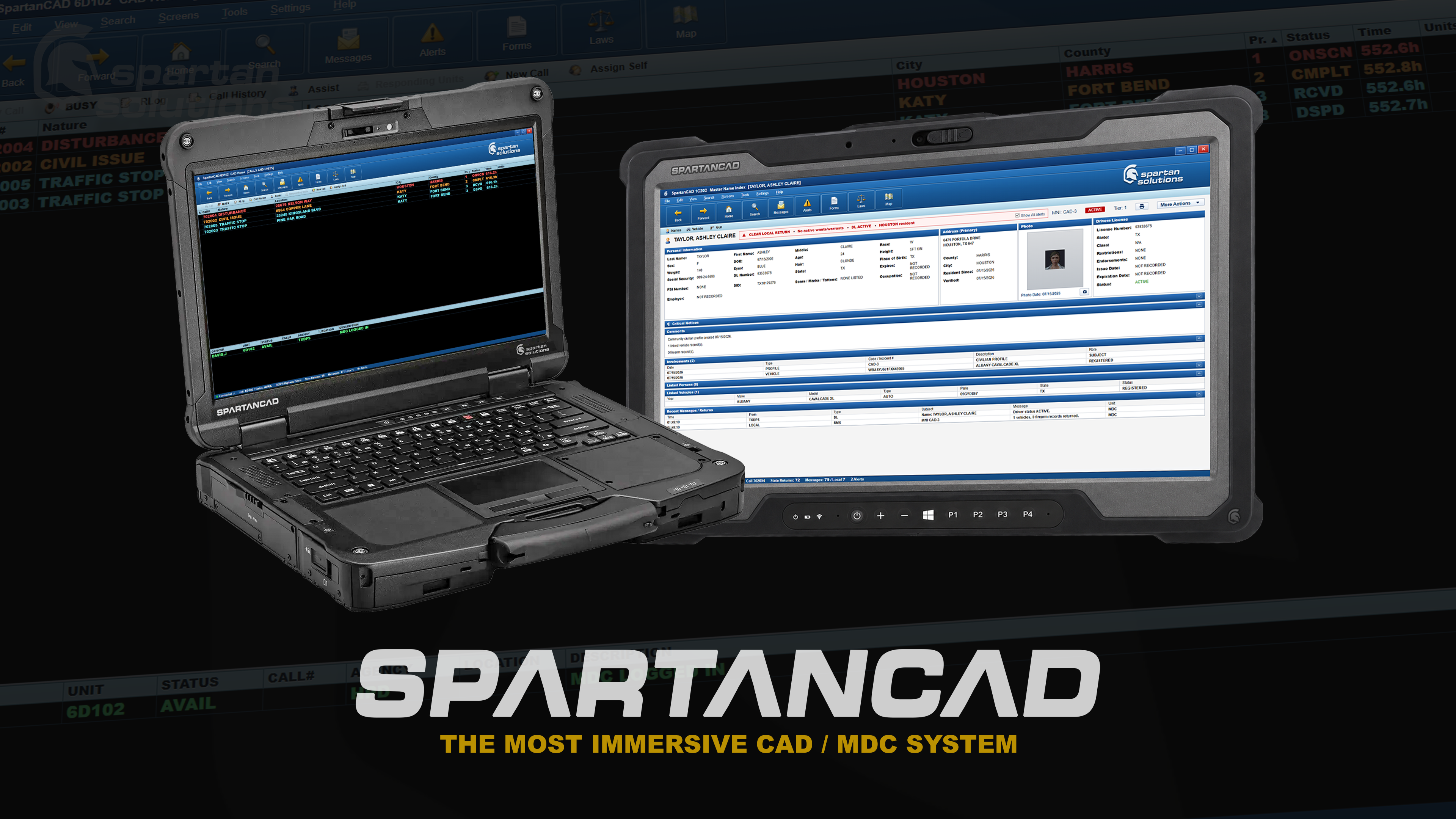 SpartanCAD running on a rugged mobile computer