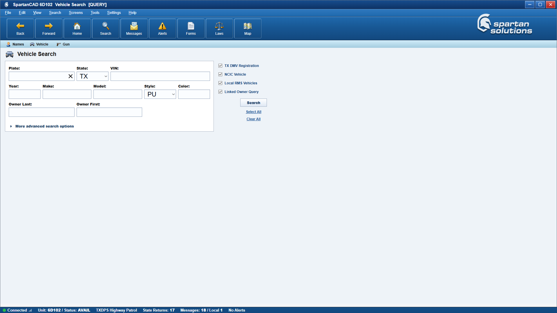 SpartanCAD record lookup preview